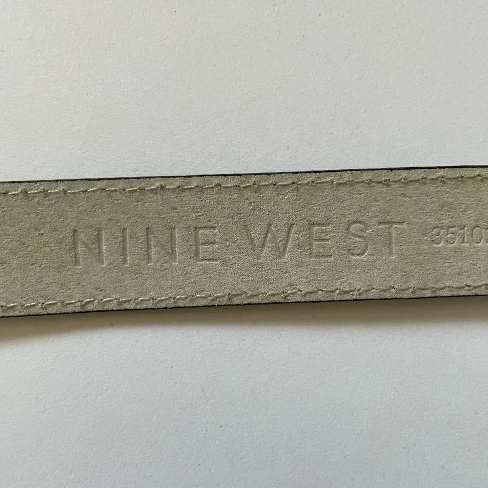 Nine West Faux Snake Skin Leather Belt Size M EUC